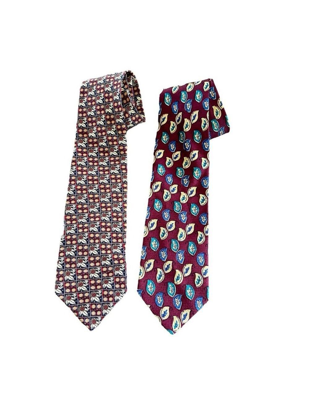 Bundle of 2 Vintage Valentino Silk Neck Ties